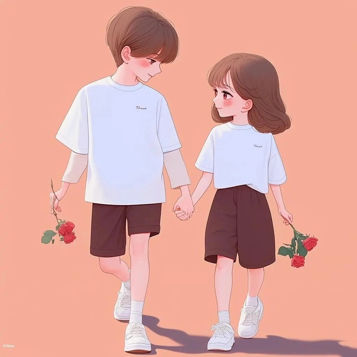 ảnh 2 người nắm tay anime