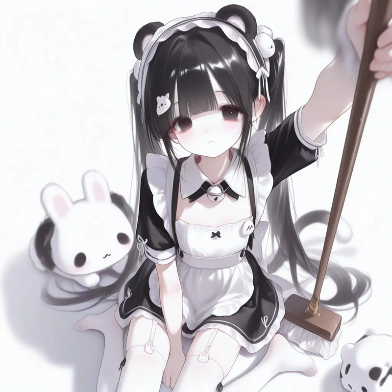 ảnh anime hầu gái mặt tròn