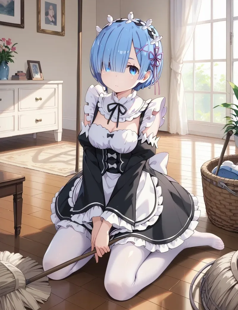 ảnh anime hầu gái rem