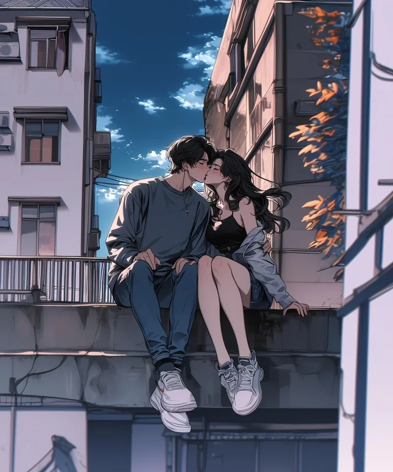 ảnh anime hôn nhau 4k