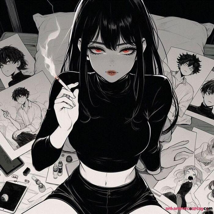 ảnh anime hút thuốc