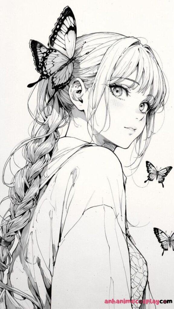 ảnh anime không màu đẹp