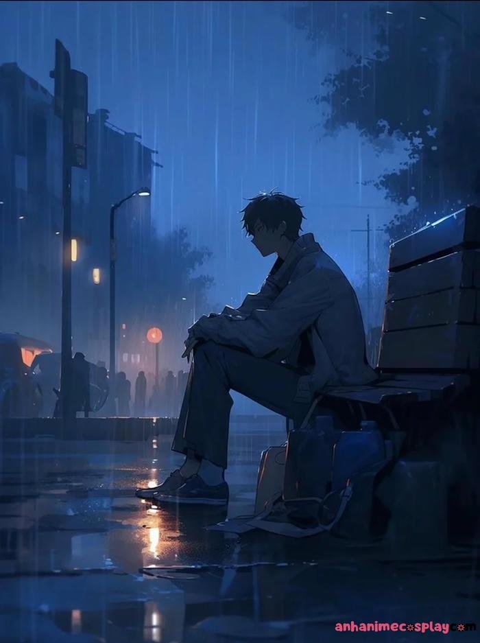 ảnh anime nam buồn 7