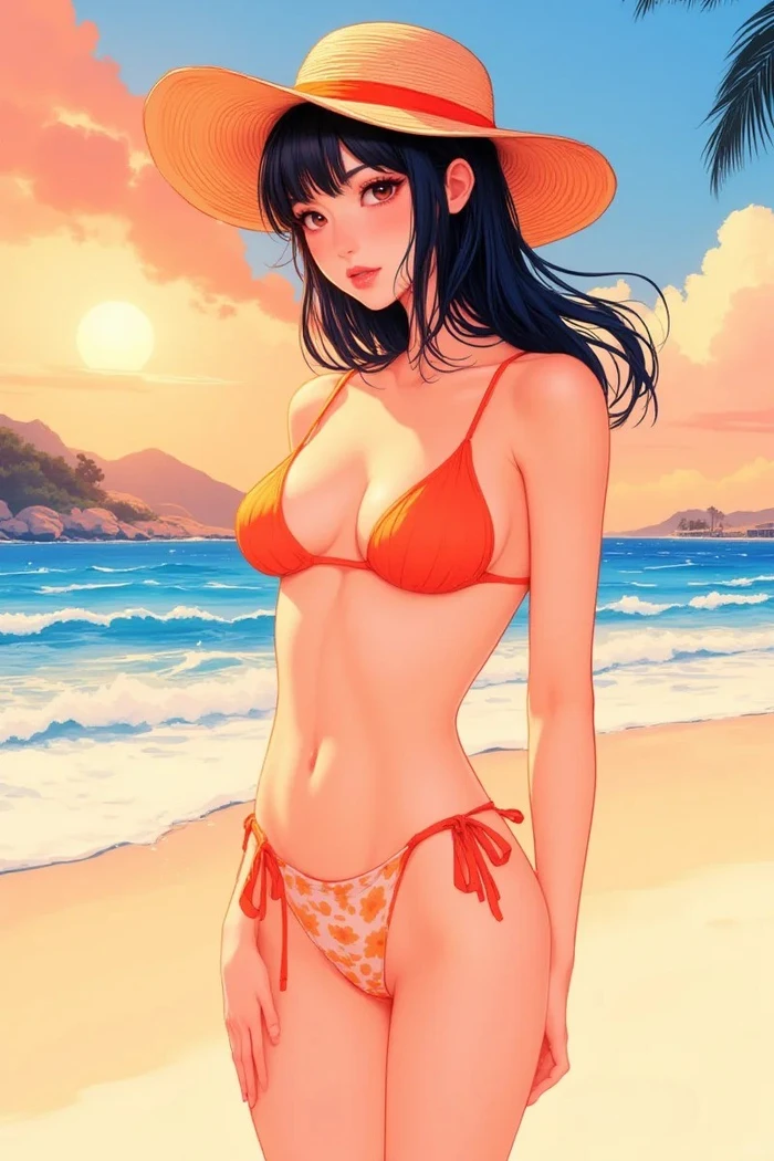 ảnh anime nữ mặc áo tắm