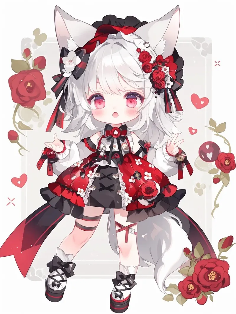 ảnh anime to tròn màu đỏ