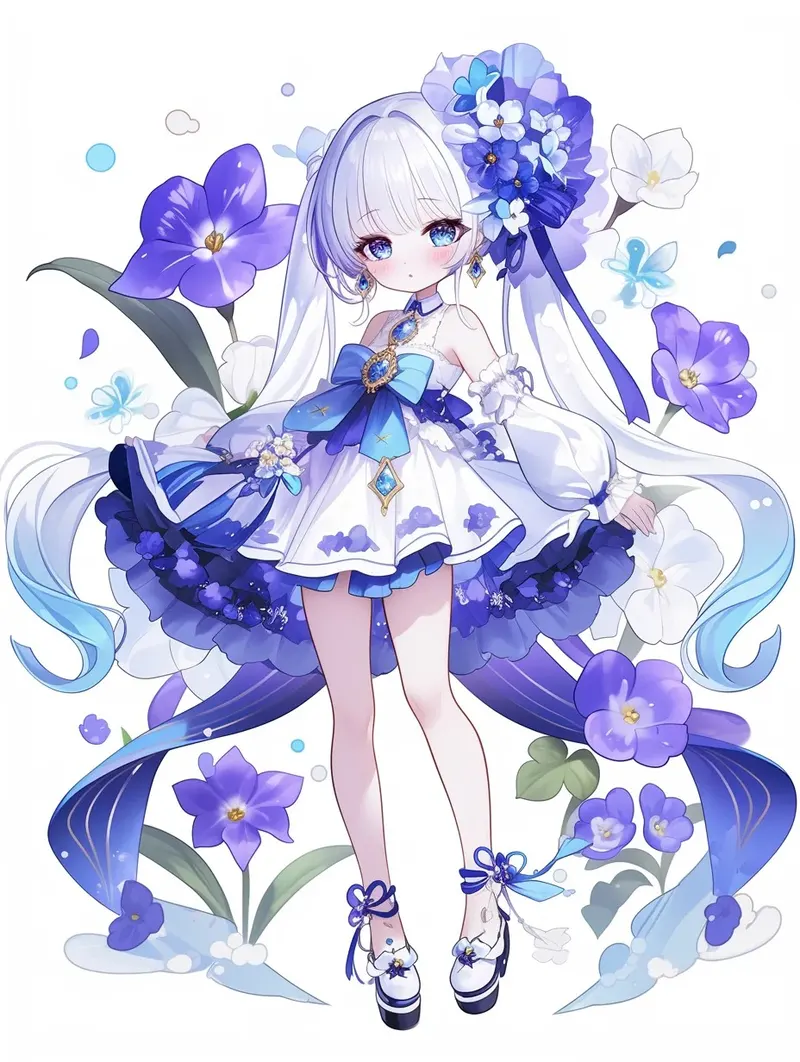 ảnh anime to tròn màu tím