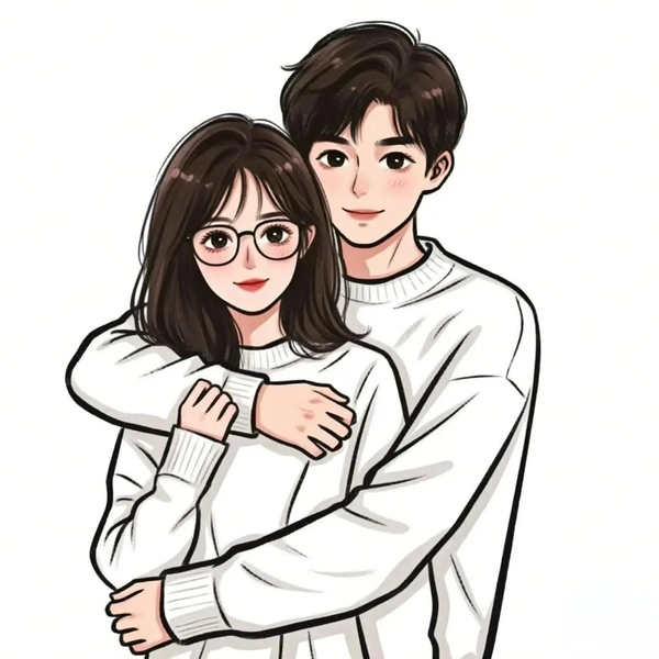 ảnh cặp đôi anime vẽ cute