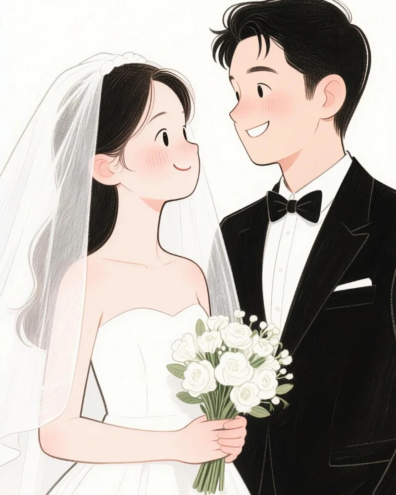 ảnh chú rể hoạt hình