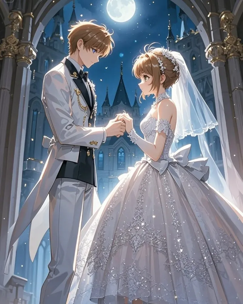 ảnh cô dâu chú rể anime cầu hôn