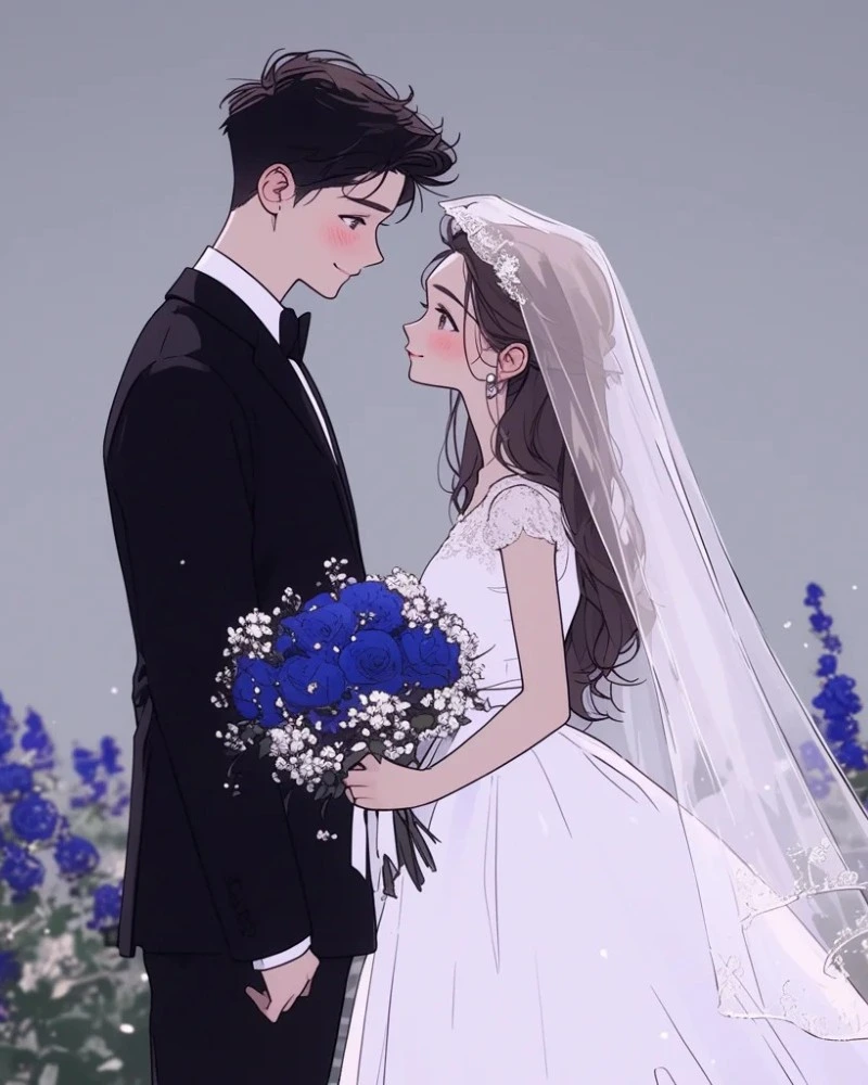 ảnh cô dâu chú rể anime phóng sự cưới