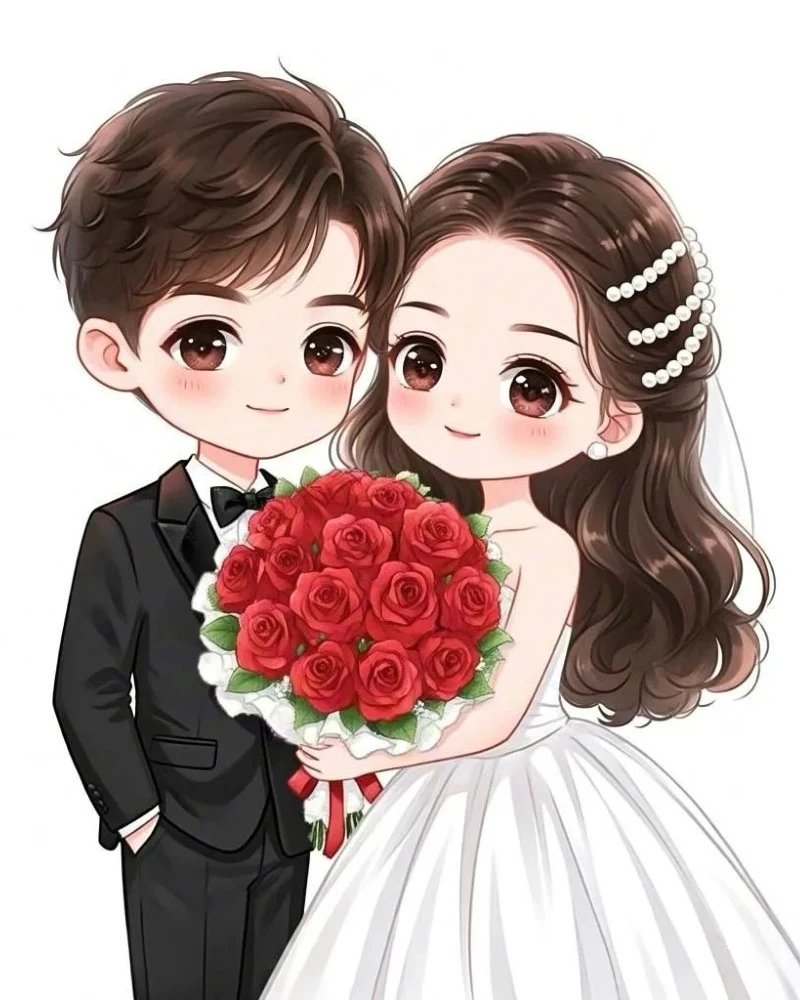 ảnh cô dâu và chú rể anime