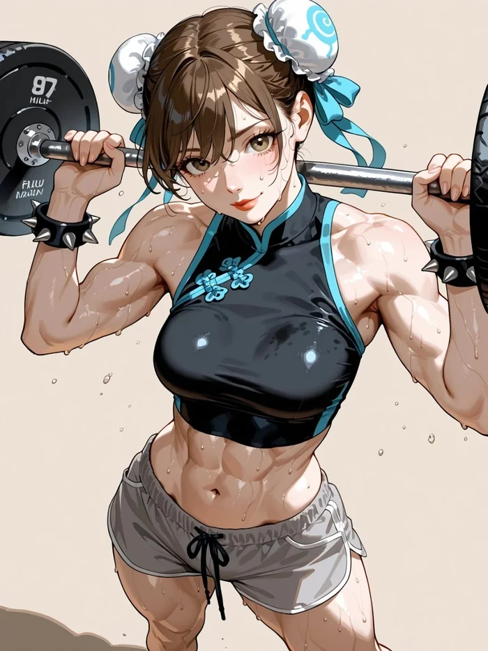 ảnh gái anime mlem cơ bắp