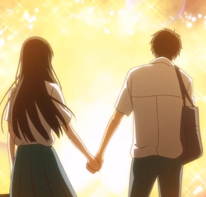 ảnh nắm tay anime học xinh