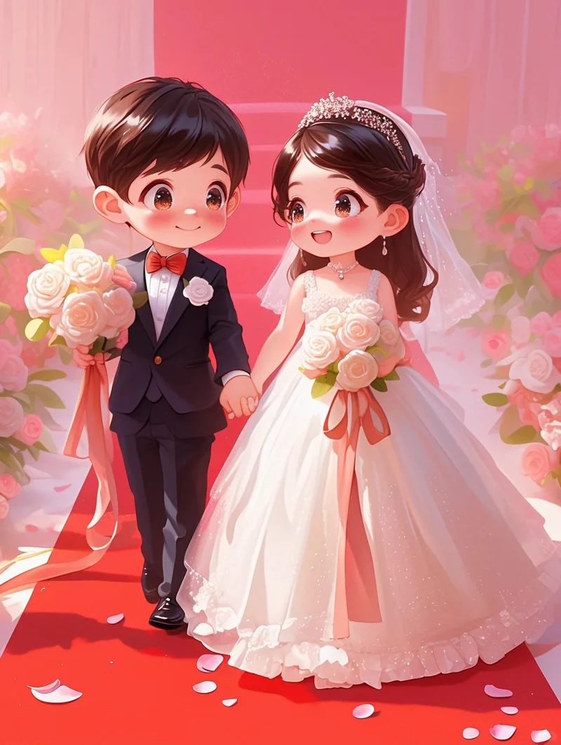 cô dâu chú rể hoạt hình