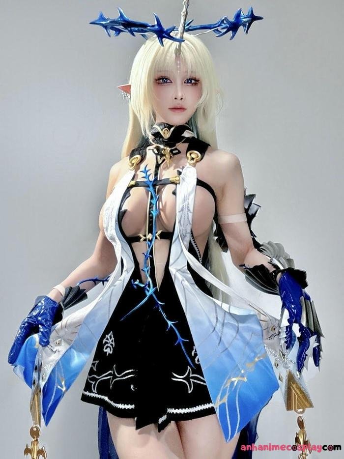 cosplay cute tóc trắng