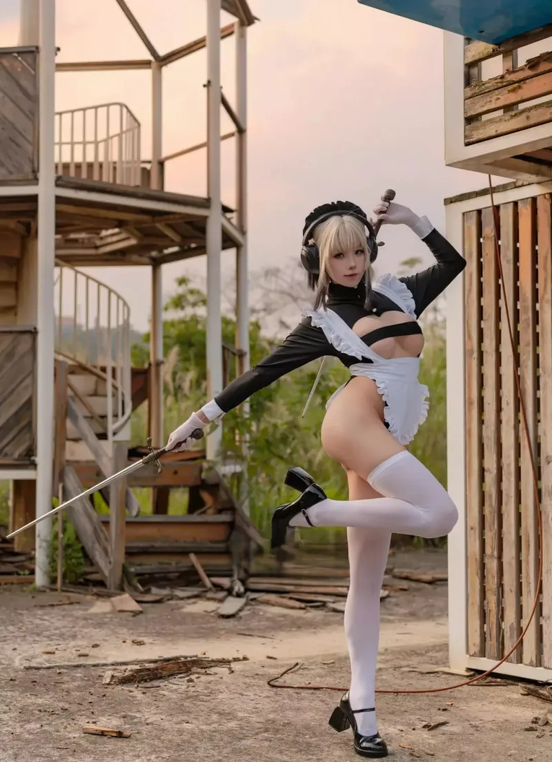 cosplay hầu gái duyên dáng