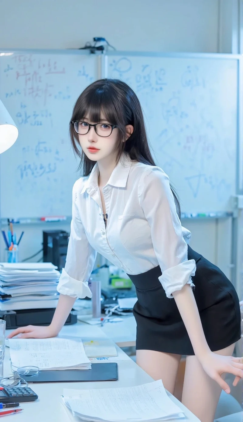cosplay thư ký váy ngắn