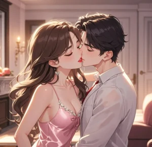 hình ảnh cặp đôi hôn nhau anime