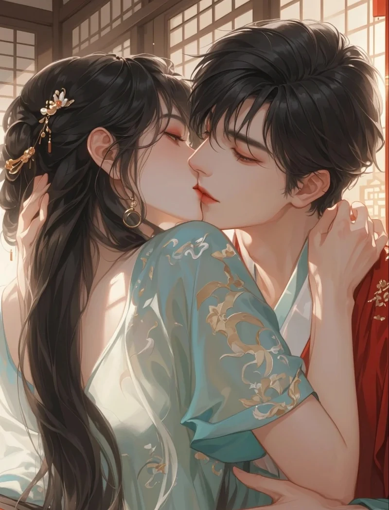 hình ảnh đam mỹ anime hôn nhau