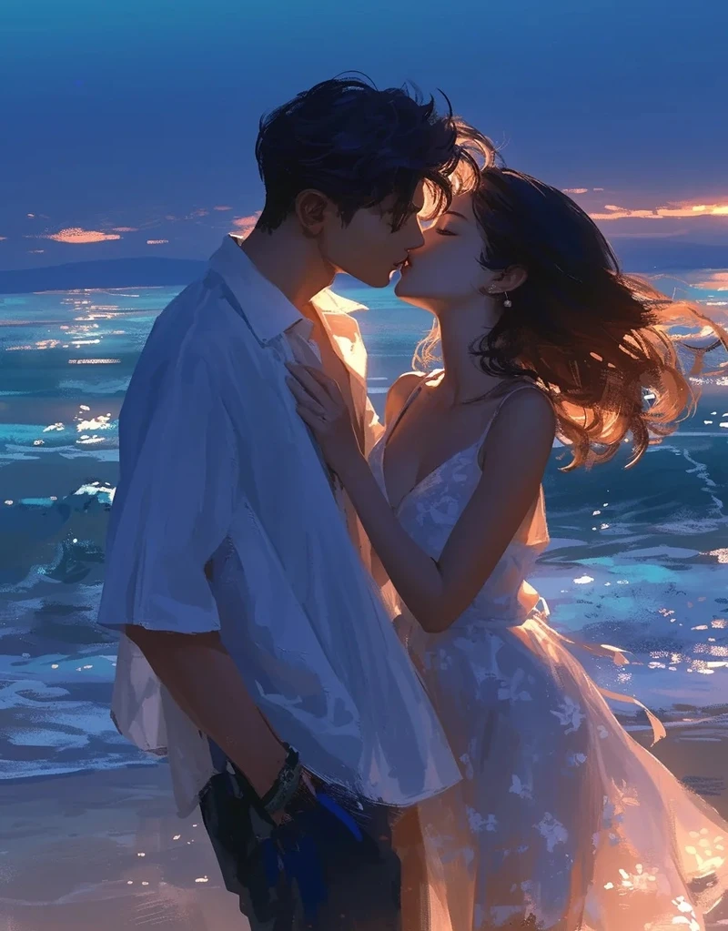 hình anime hôn nhau đẹp