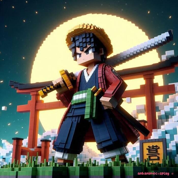 Ảnh Minecraft chibi glowing effect