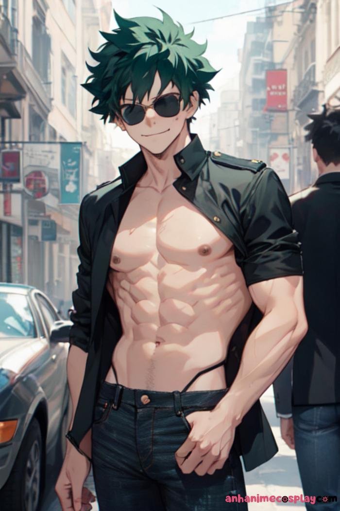 Ảnh anime nam 6 múi đeo kính đen