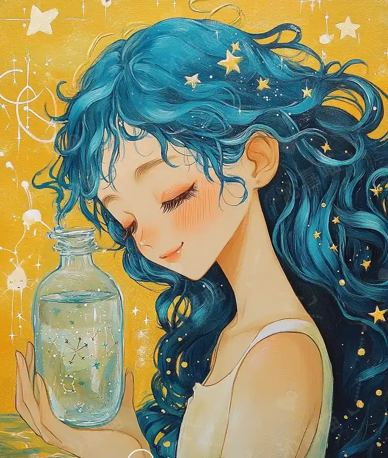 ảnh anime bảo bình dễ thương