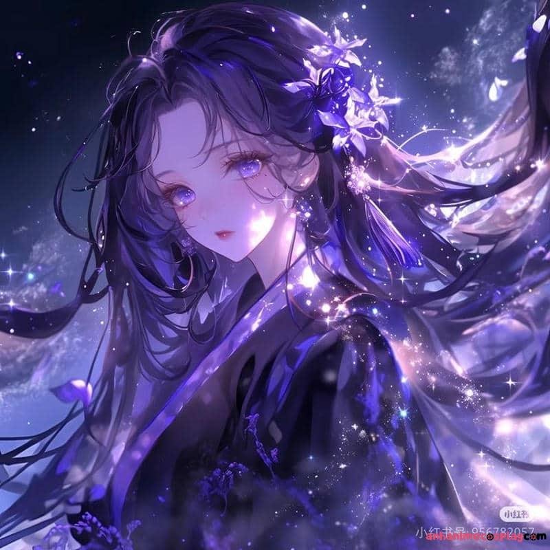 ảnh anime màu tím đẹp cổ