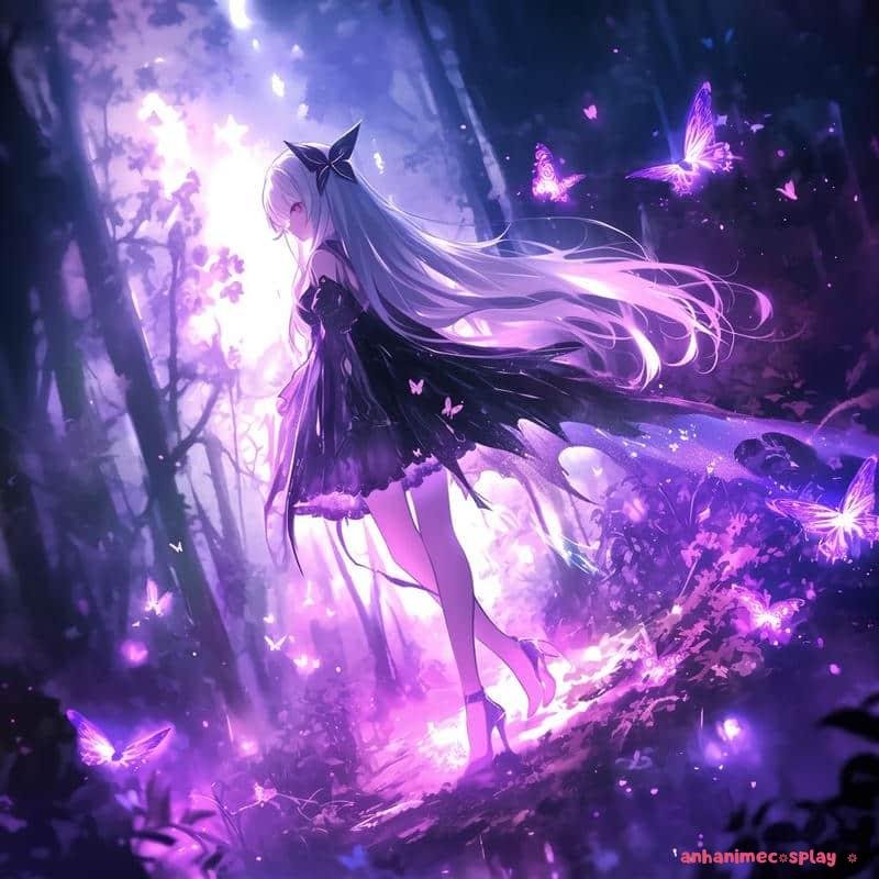 ảnh anime màu tím u tối