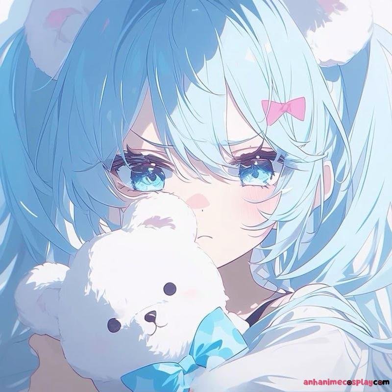 ảnh anime màu xanh dương chi bi