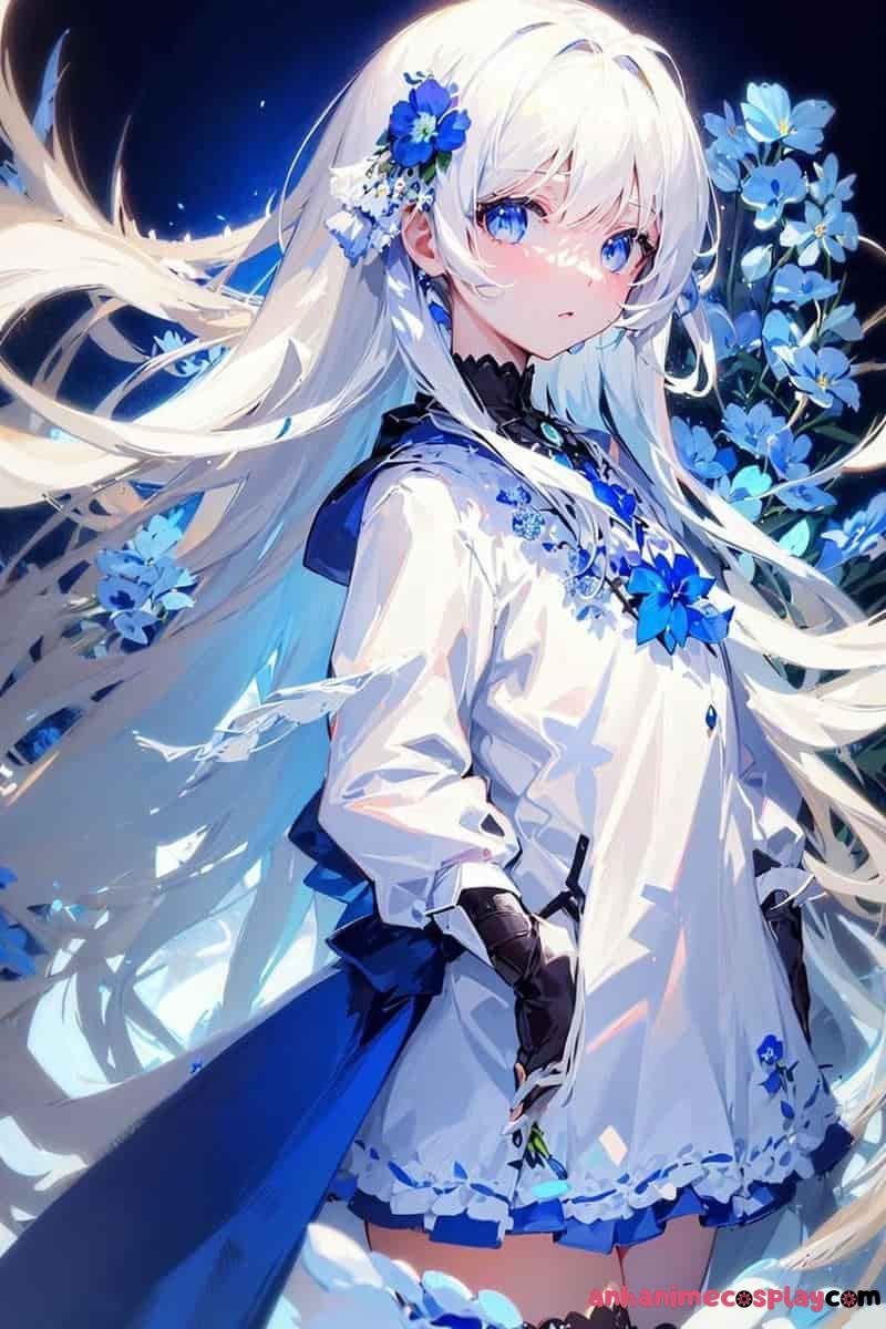 ảnh anime màu xanh dương cute