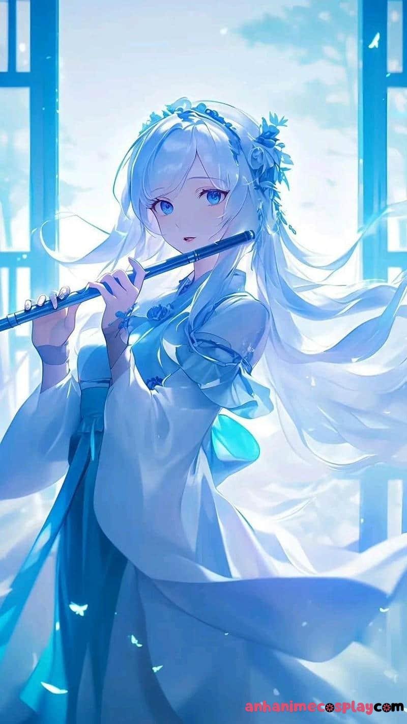 ảnh anime màu xanh dương đa tài