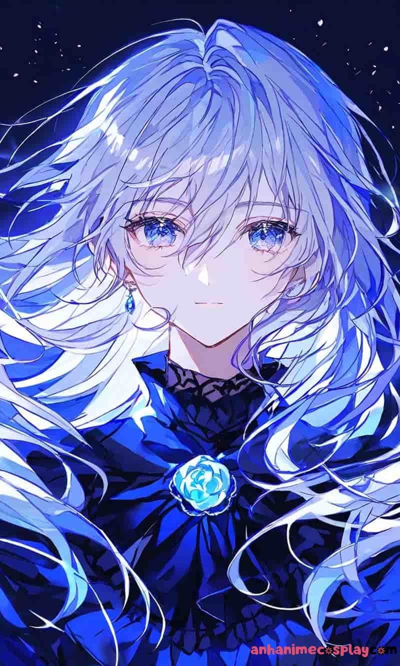 ảnh anime màu xanh dương ngầu