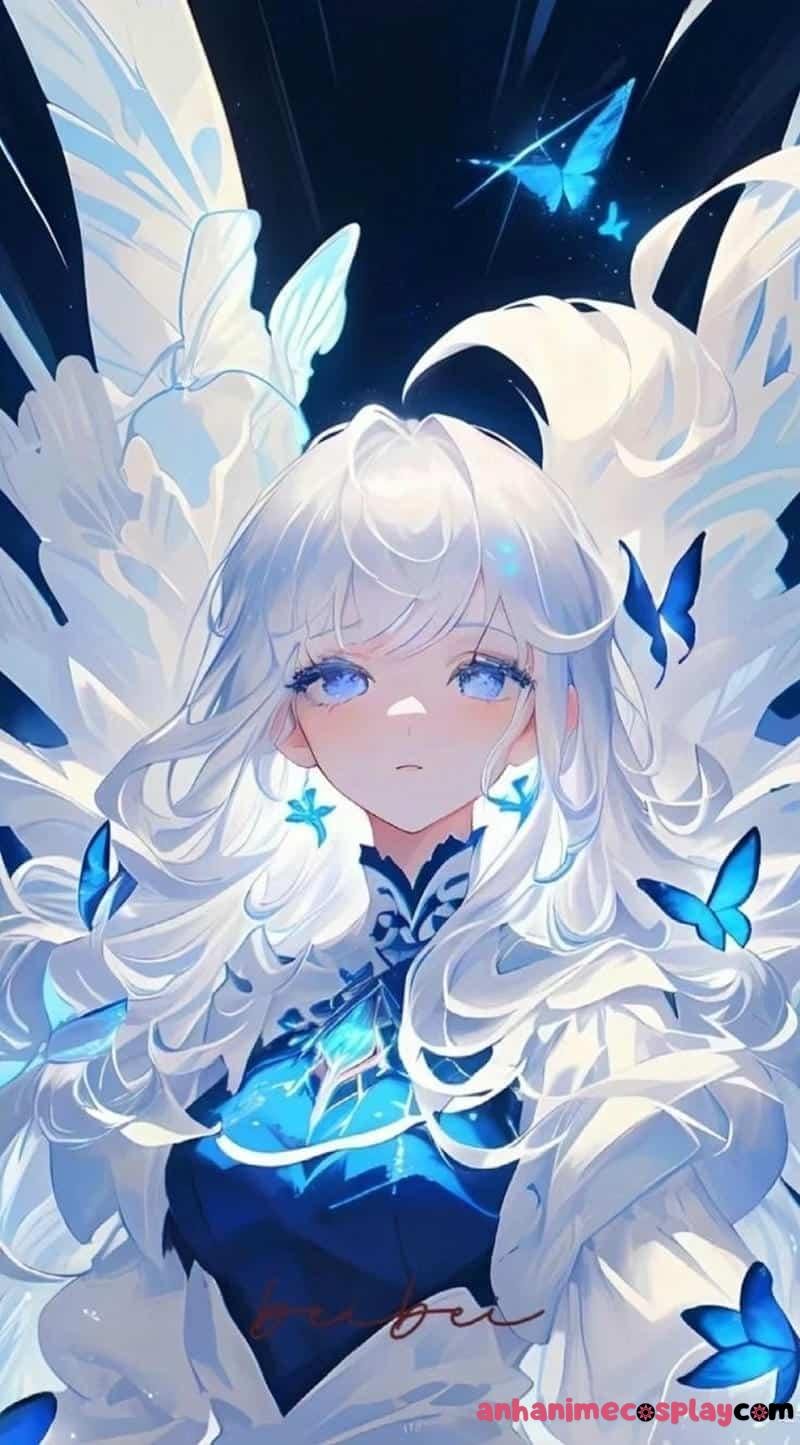 ảnh anime màu xanh dương xinhh