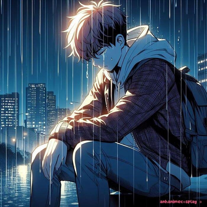 ảnh anime thất tình buồn hd
