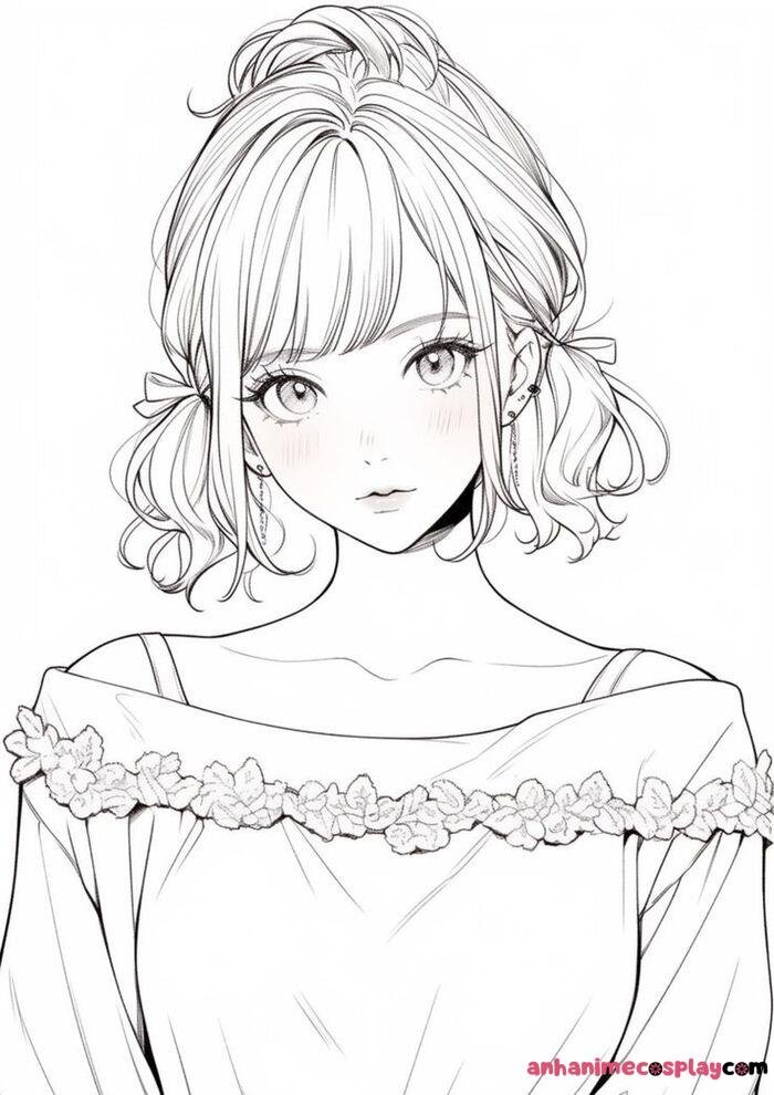 ảnh anime trắng đen 4d full