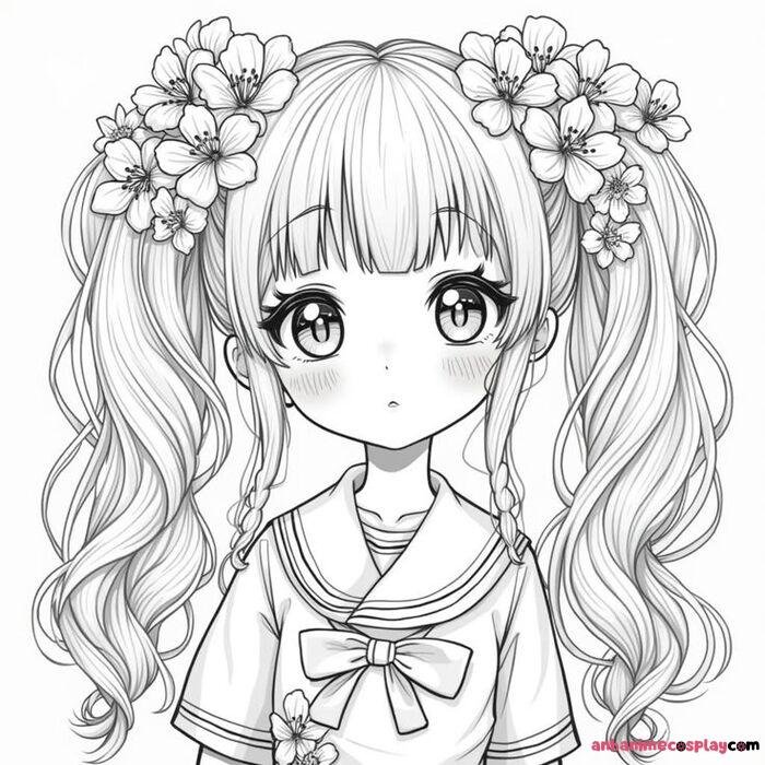 ảnh anime trắng đen 4k