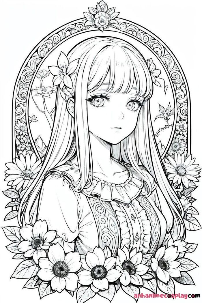 ảnh anime trắng đen chất 3k