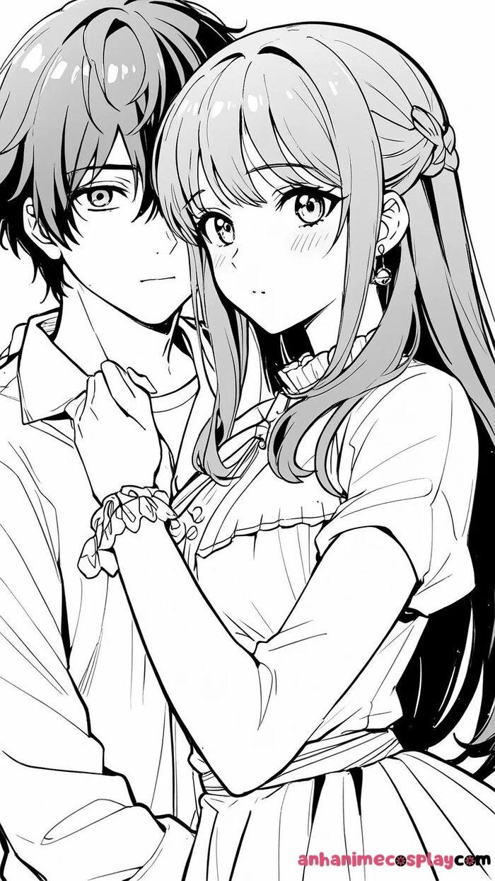 ảnh anime trắng đen chất 4k