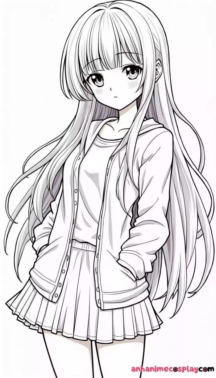 ảnh anime trắng đen chất 5d