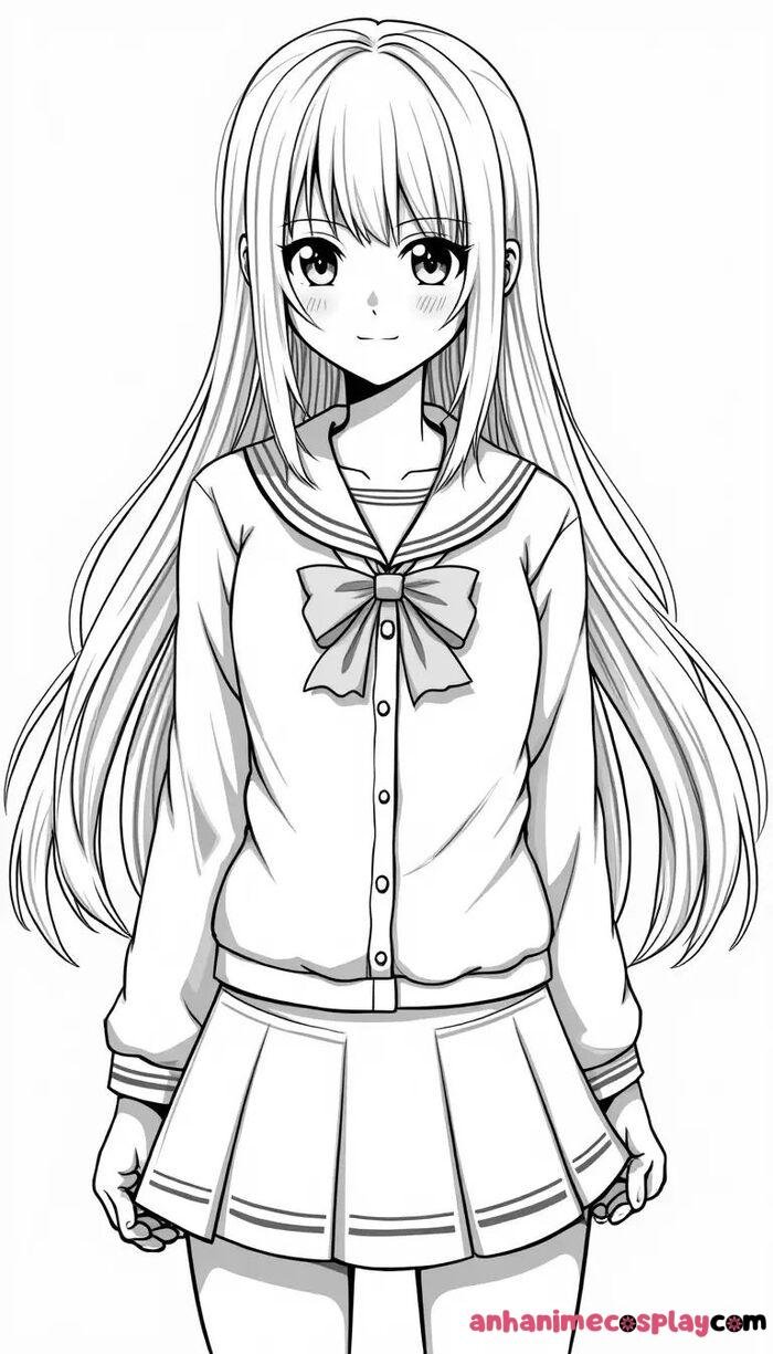 ảnh anime trắng đen chất full