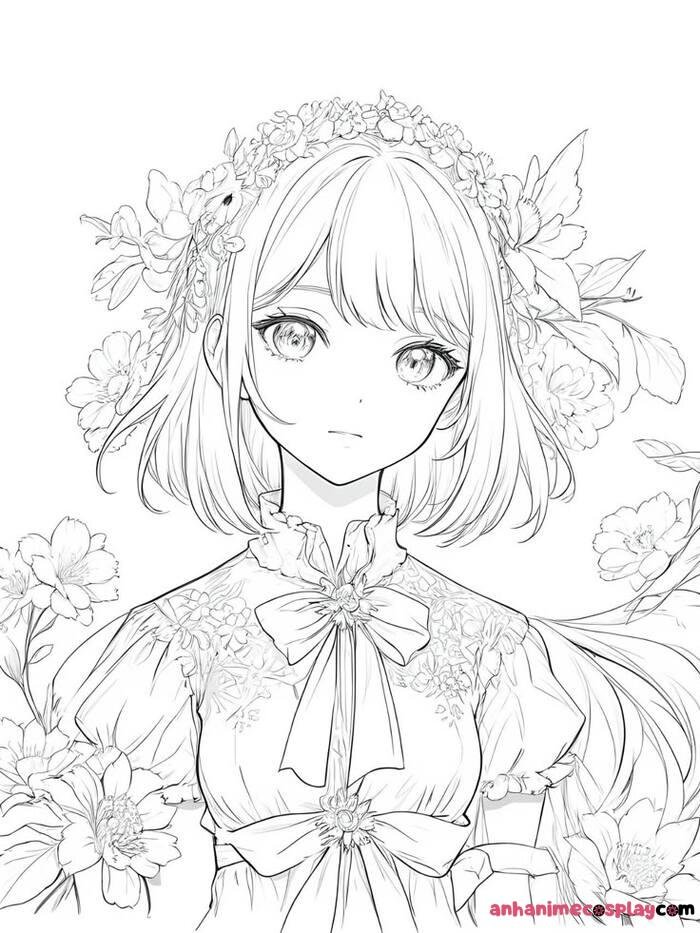 ảnh anime trắng đen full hd