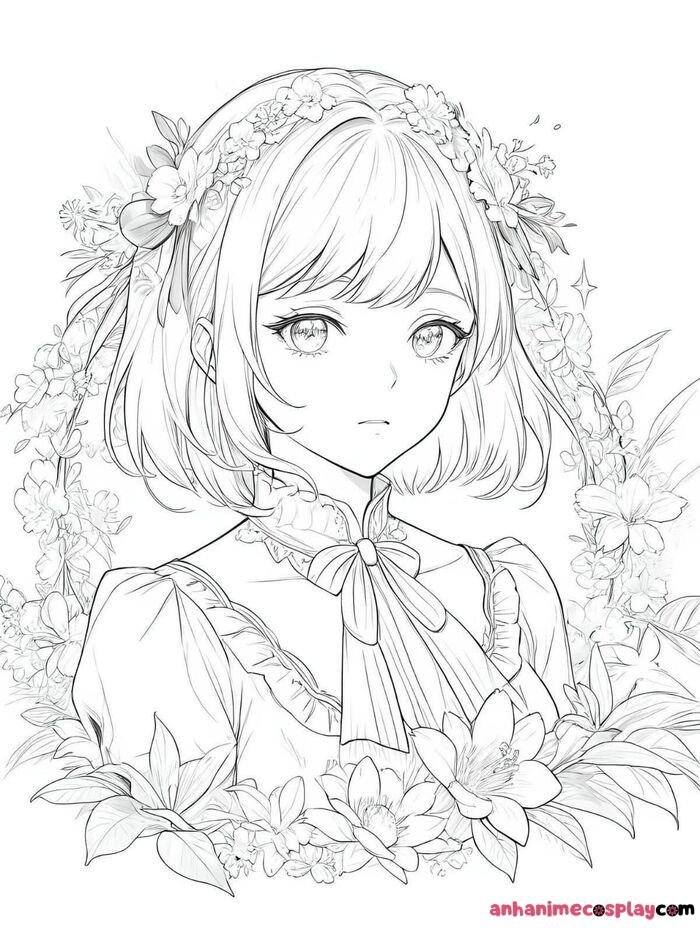 ảnh anime trắng đen hd