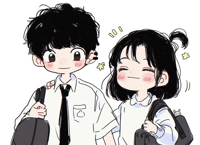 ảnh chibi học sinh đáng yêu