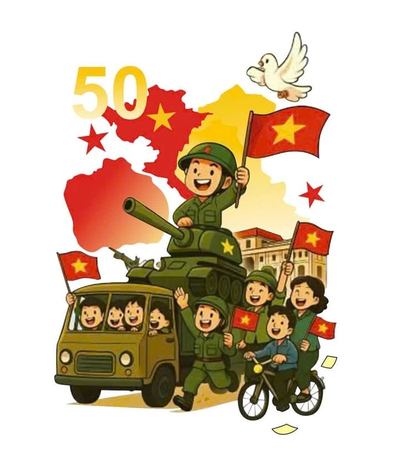 ảnh chibi lễ kỷ niệm 30 tháng 4