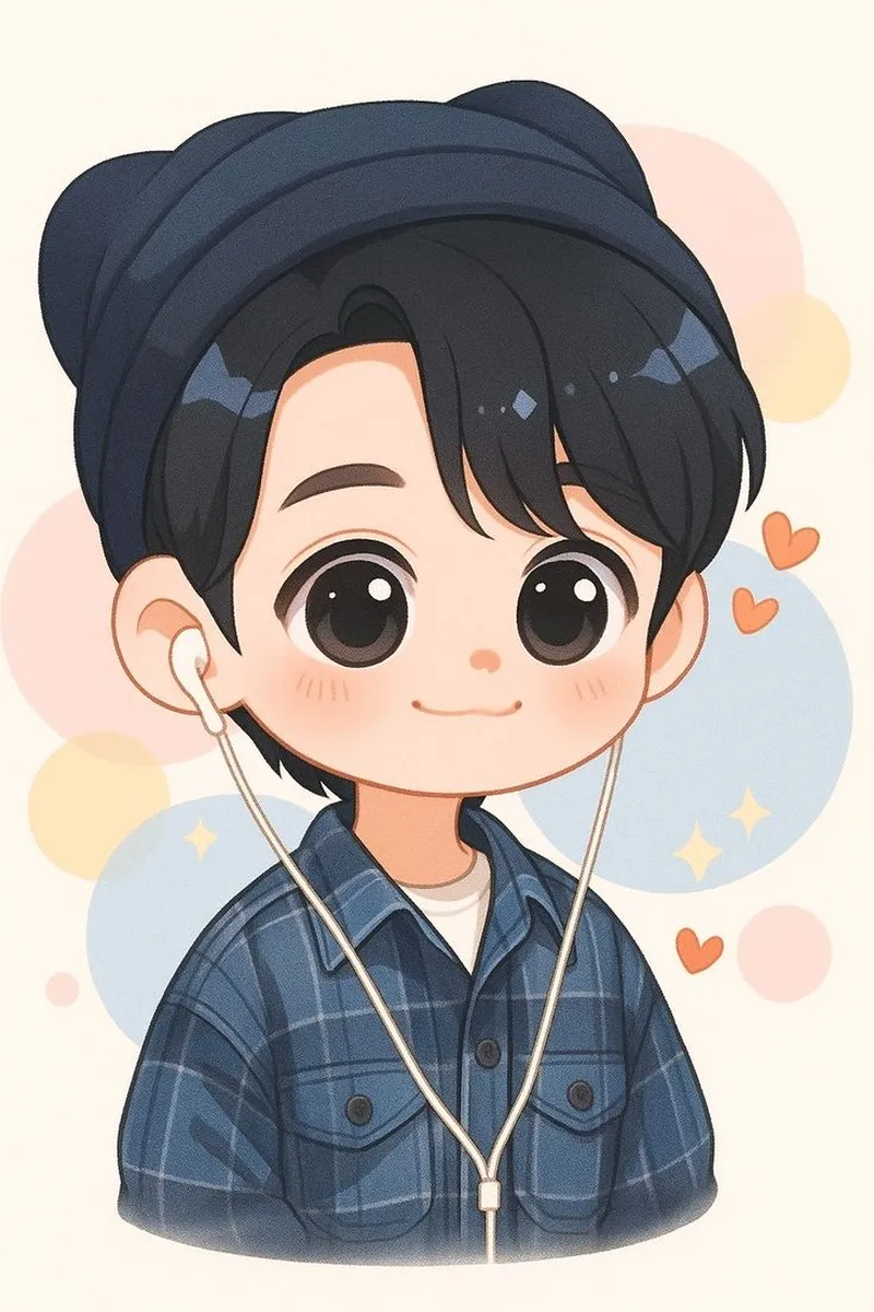 ảnh chibi nam tinh nghịch cute