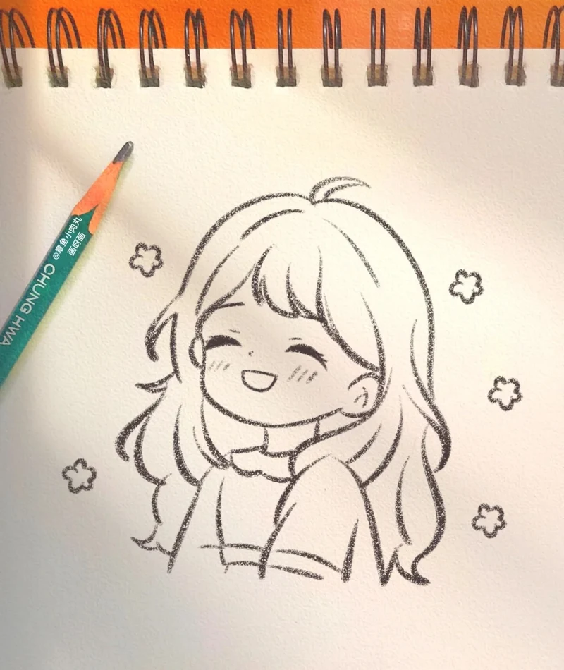 ảnh chibi nữ cute đơn giản dễ vẽ
