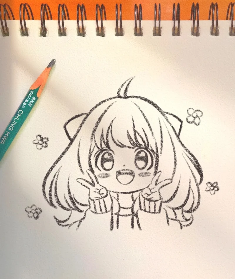 ảnh chibi nữ dễ vẽ nhanh
