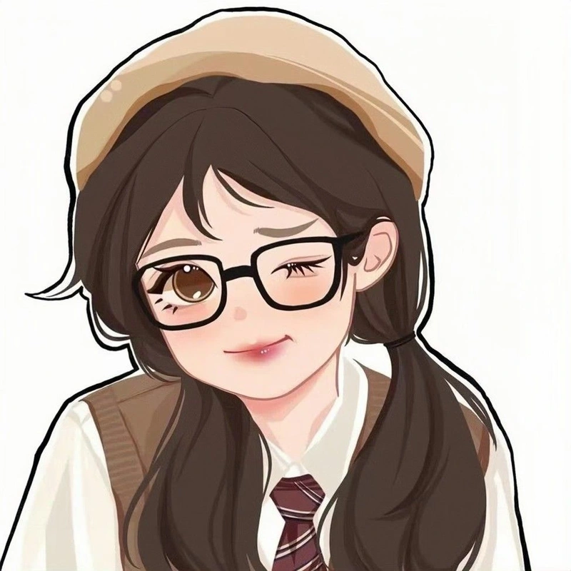 ảnh chibi nữ sinh học tập