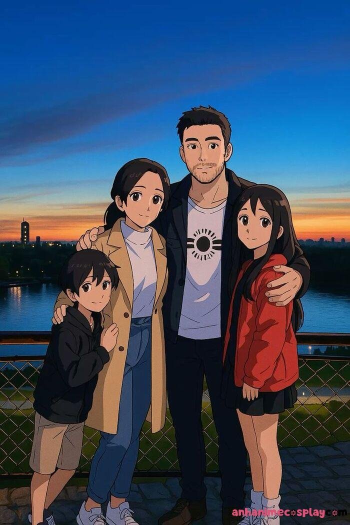 ảnh gia đình anime pinterest đẹp nhất